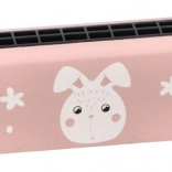 Ružová harmonika pre deti s dekorom