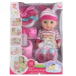 Bábätko 30 cm so zvukmi a čuracou funkciou s doplnkami