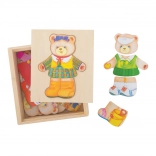 Obliekacie puzzle pani medvedica BIGJIGS TOYS