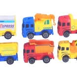 Auto set 6 autíčok so spätným natiahnutím 6 cm