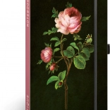 Notes NOTIQUE Ruža Kateřiny Winterovej, bodkovaný 13 × 21 cm