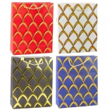 Darčeková taška so zlatými zdobenými motívmi 32 × 26 × 12 cm