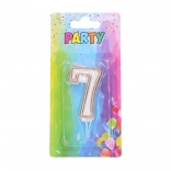 Párty sviečka číslo 7 – zlatá