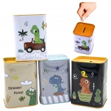Kovová pokladnička dinosaurus do auta 11 × 8 cm