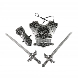 Rytierksa sada so striebornými mečmi pre deti