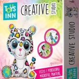 Kreatívna sada na šitie a vyfarbovanie pantera