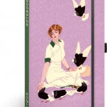 Zápisník NOTIQUE Holuby od Kateřiny Winterovej, linajkovaný 13 × 21 cm