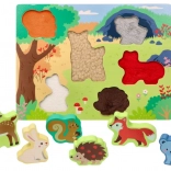 Drevená dotyková 3D skladačka Lesné zvieratá