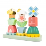 Drevená stohovacia hračka Mlynská záhradka
