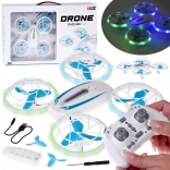 LED mini dron s ochranou vrtúľ a akrobaciami na diaľkové ovládanie