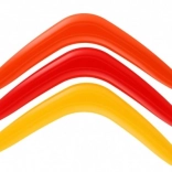 Plastový bumerang 28 cm – 3 farby