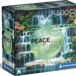 Puzzle 500 dielikov CLEMENTONI Peace Collection – Vodopád The Flow