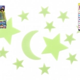 Svietiace hviezdy a mesiac na stenu – dekorácia do detskej izby