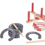 Jeujura drevená hra hádzanie podkovou a krúžkami