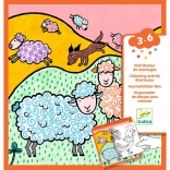 Djeco zábavná krabička s omaľovánkami a hrami Farma