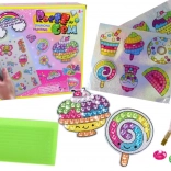 Sada na diamantové maľovanie – farebné samolepky so sladkosťami