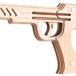 Drevené 3D puzzle Zbraň na gumičky