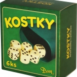 Hracie kocky biele 6 ks s pohárikom v krabičke