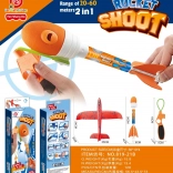 Červené lietadlo 2v1 s vystreľovačom