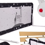 otváracia bezpečnostná zábrana na posteľ 200 cm – čierna