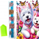 Diamantové maľovanie na plátne Veselí psíci 23 × 30 cm